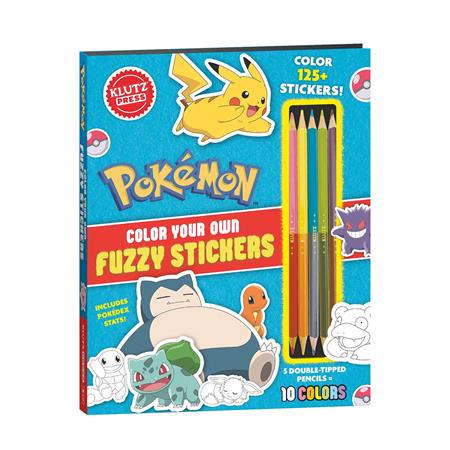 Pokemon Color Your Own Fuzzy Stickers Hc Standard