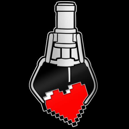 Fp Original Gaming Heart Prize Enamel Pin Badge Standard