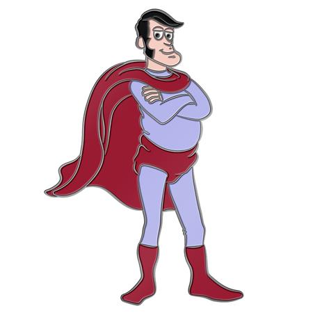 Aardman 50 Aardman Aard Man Superhero Enamel Pin Badge Standard