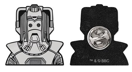 DOCTOR WHO 1980s CYBERMAN NO TEXT ENAMEL PIN BADGE Standard