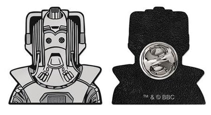 DOCTOR WHO 1980s CYBERMAN NO TEXT ENAMEL PIN BADGE Standard