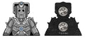 Doctor Who Cyberwarrior Enamel Pin Badge Standard