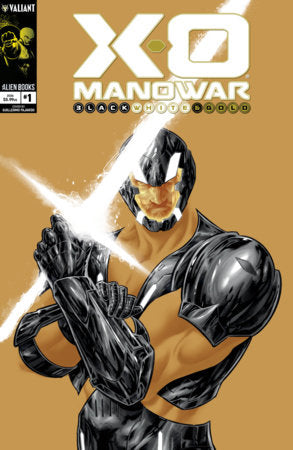X-o Manowar Black, White & Gold #1 Cover a (Fajardo), IDW Publishing 2026