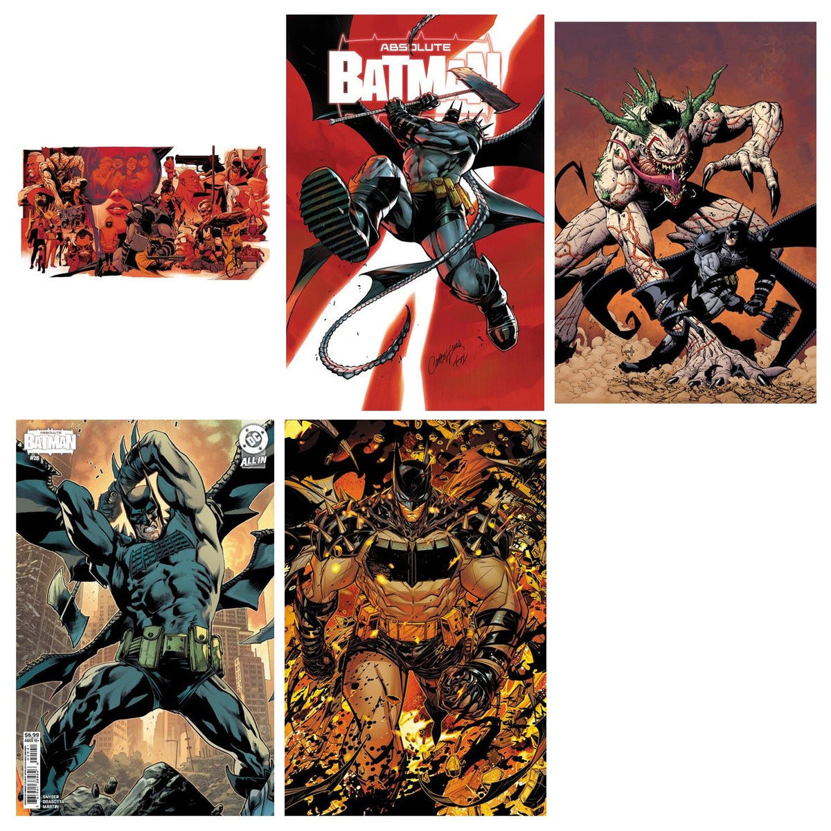 Absolute Batman #25 5-Cover Set (A, B, C, D, F) — PREORDER