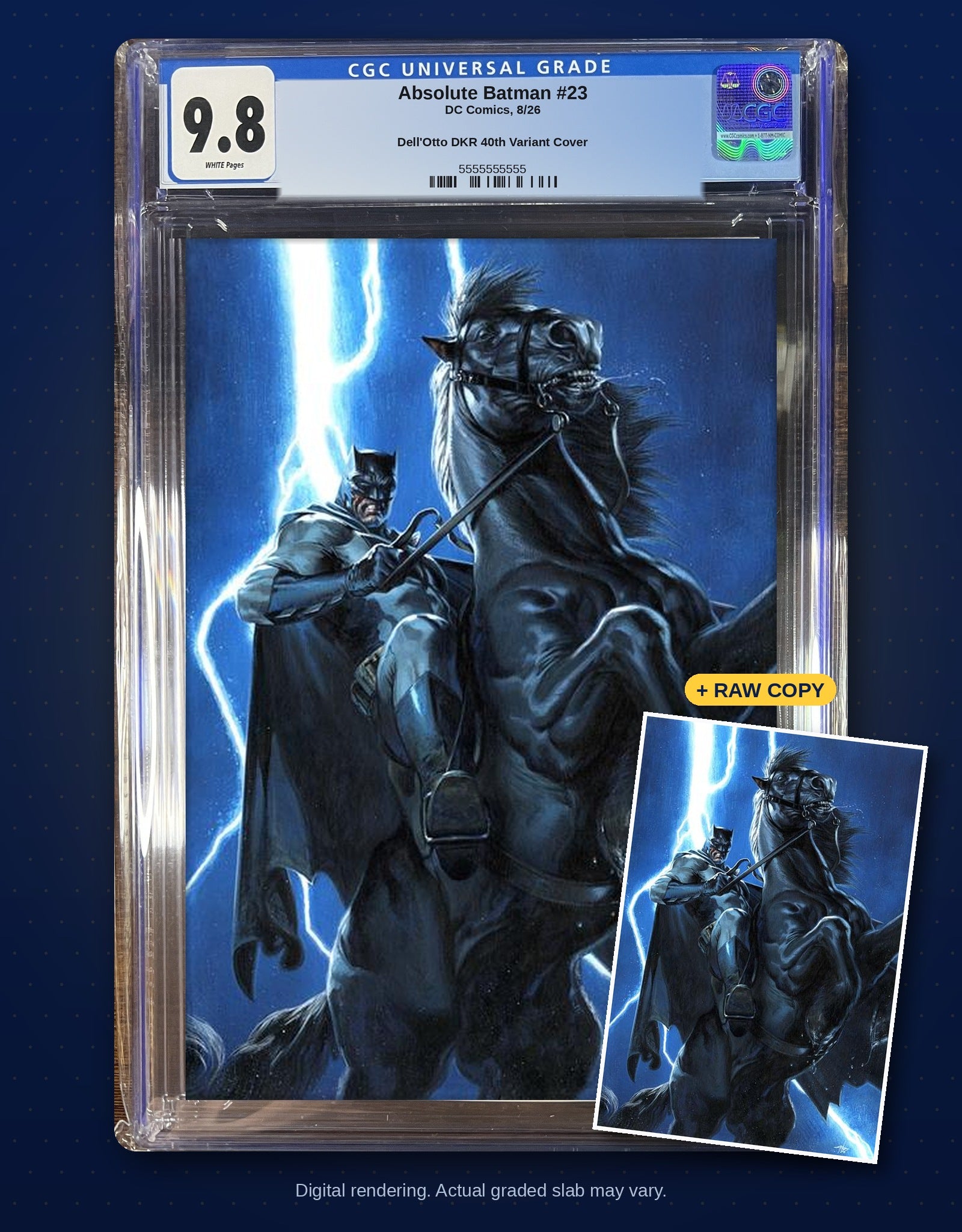 Raw plus CGC 9.8 bundle digital rendering