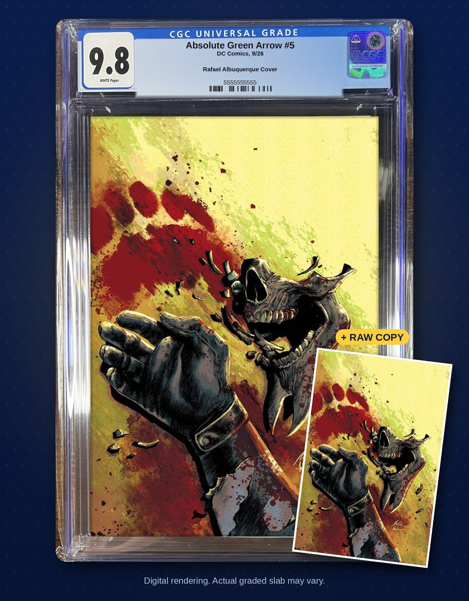Raw plus CGC 9.8 bundle digital rendering