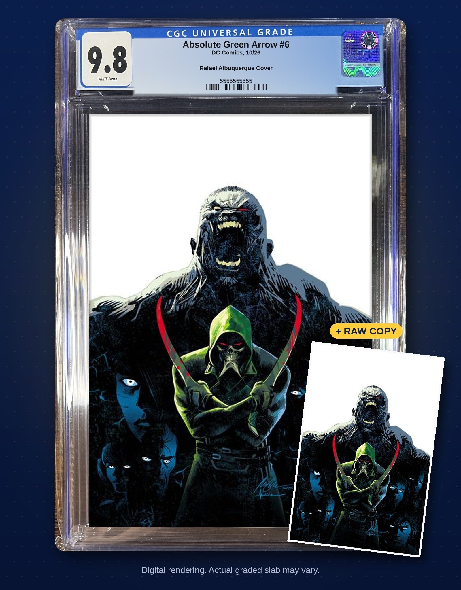Raw plus CGC 9.8 bundle digital rendering