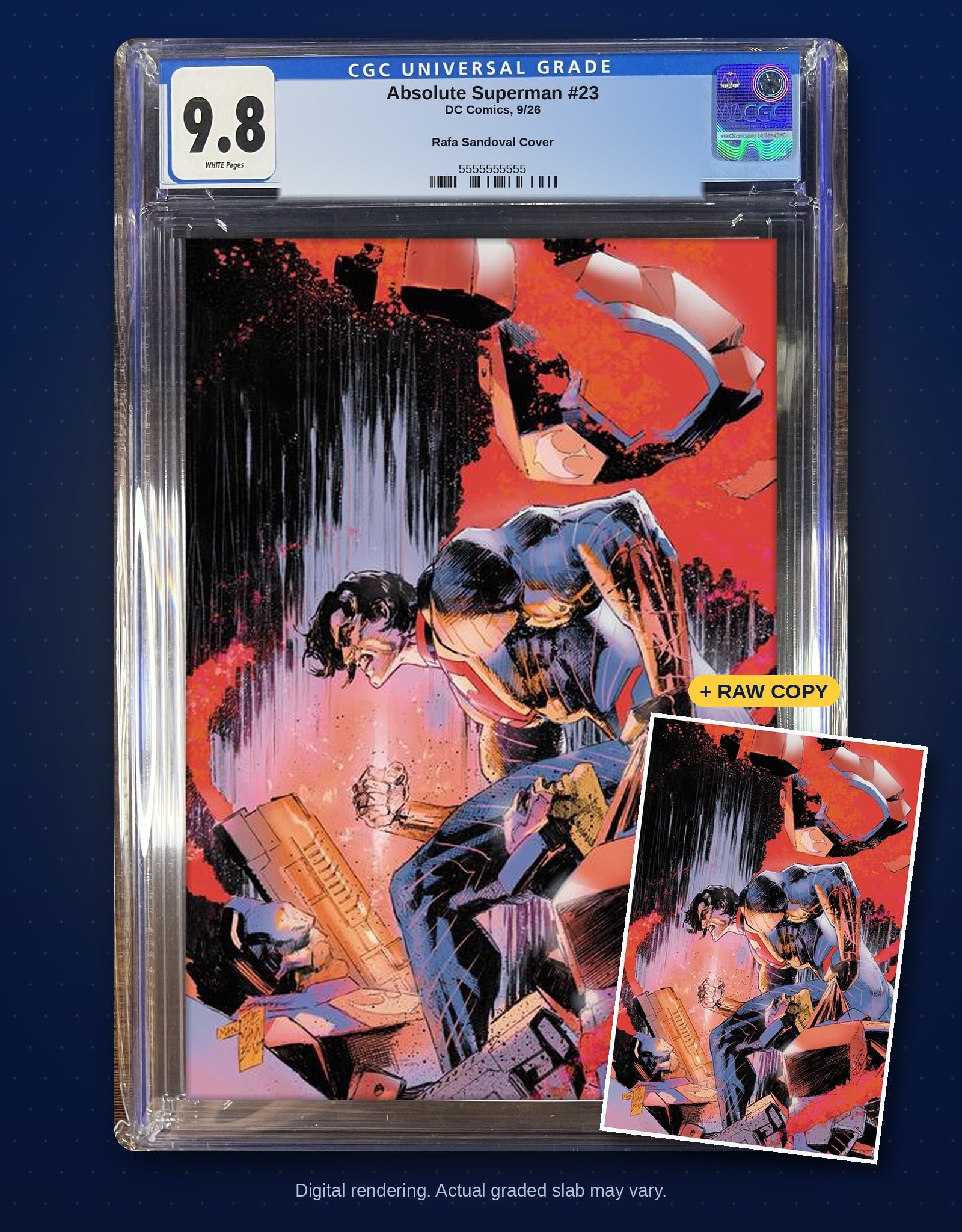 Raw plus CGC 9.8 bundle digital rendering
