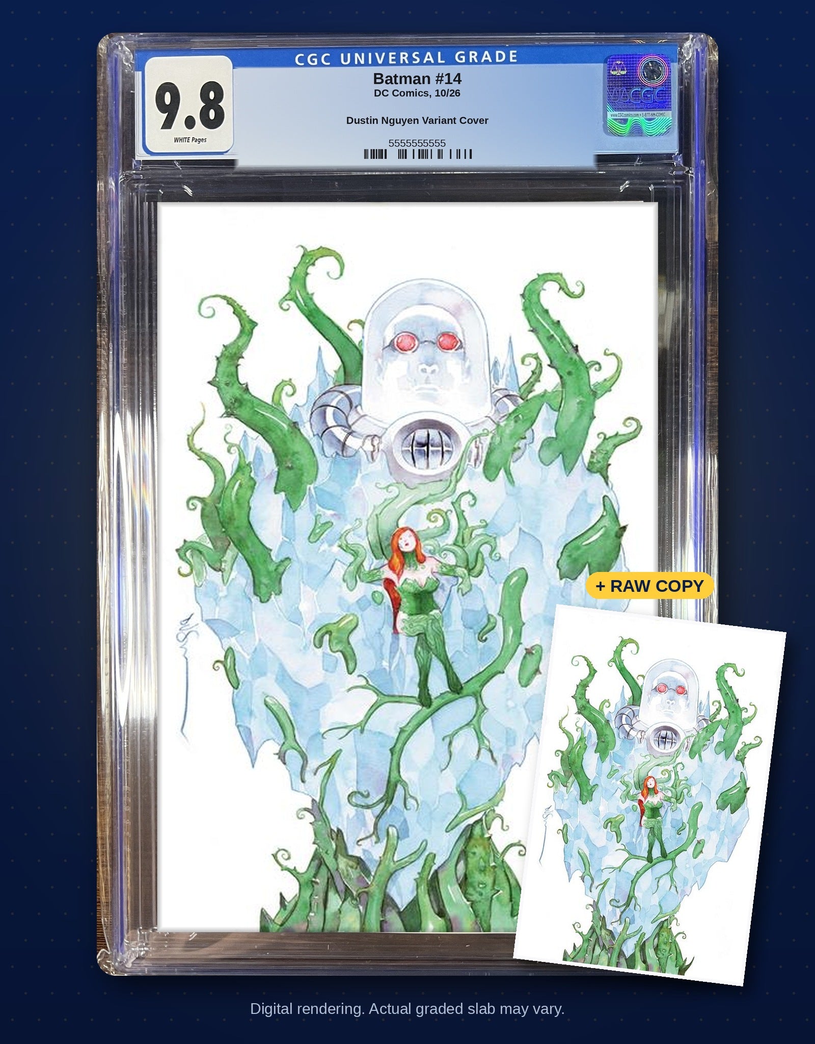 Raw plus CGC 9.8 bundle digital rendering