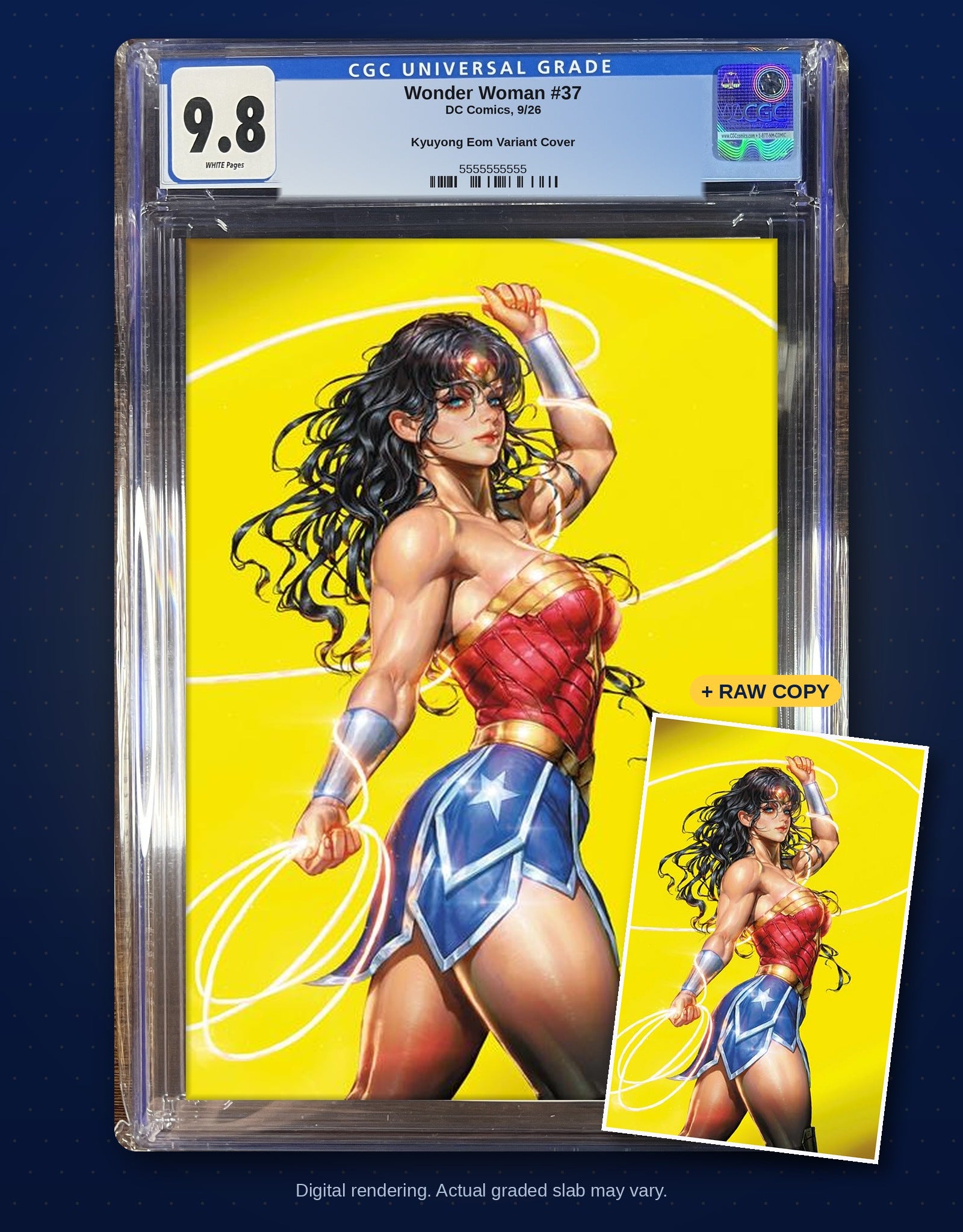 Raw plus CGC 9.8 bundle digital rendering