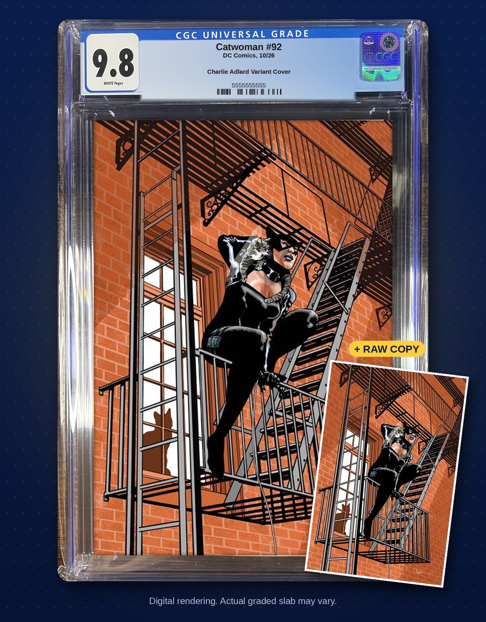 Raw plus CGC 9.8 bundle digital rendering