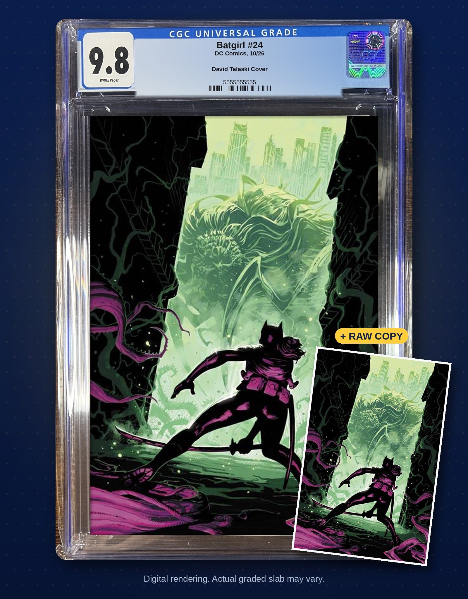 Raw plus CGC 9.8 bundle digital rendering