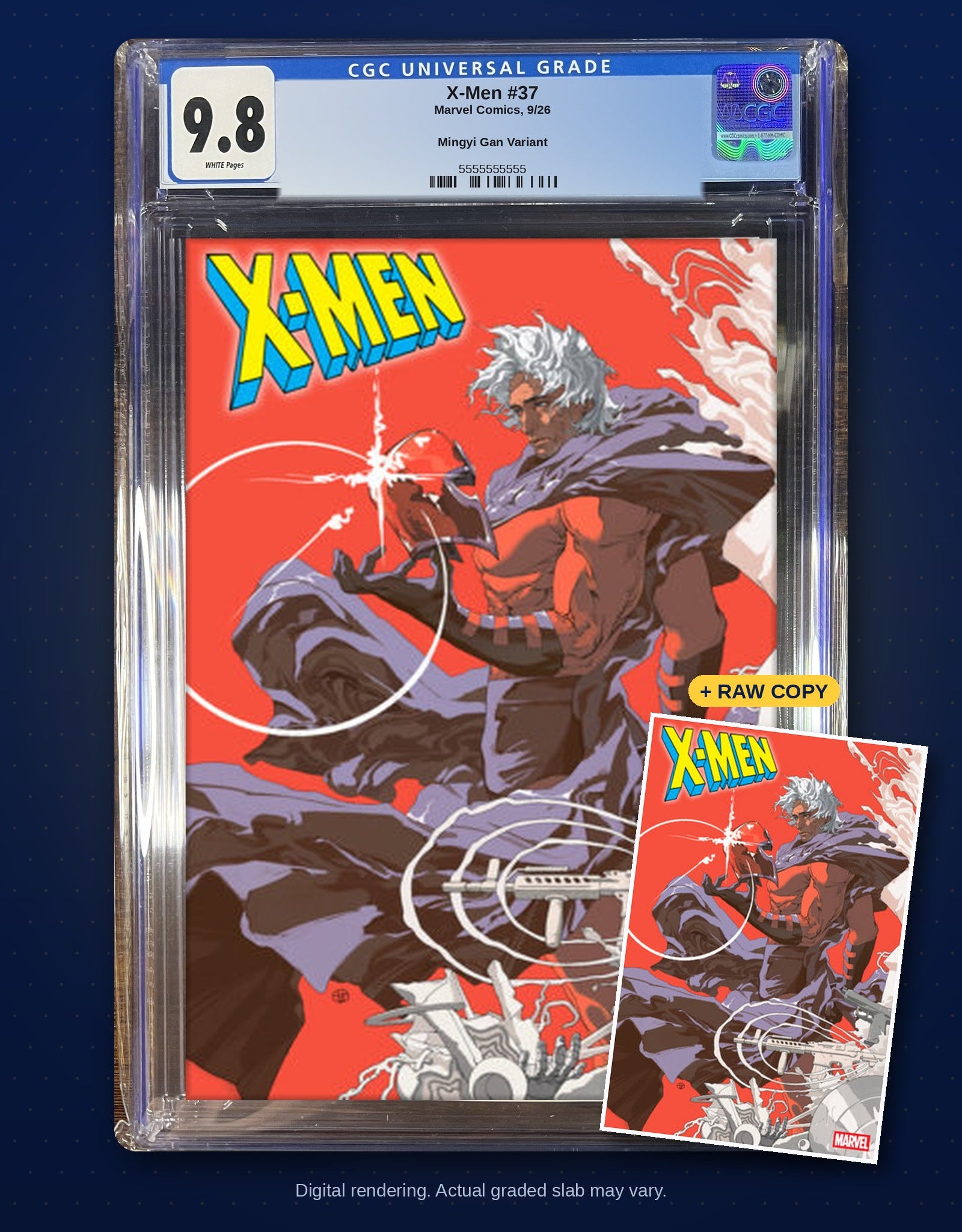 Raw plus CGC 9.8 bundle digital rendering