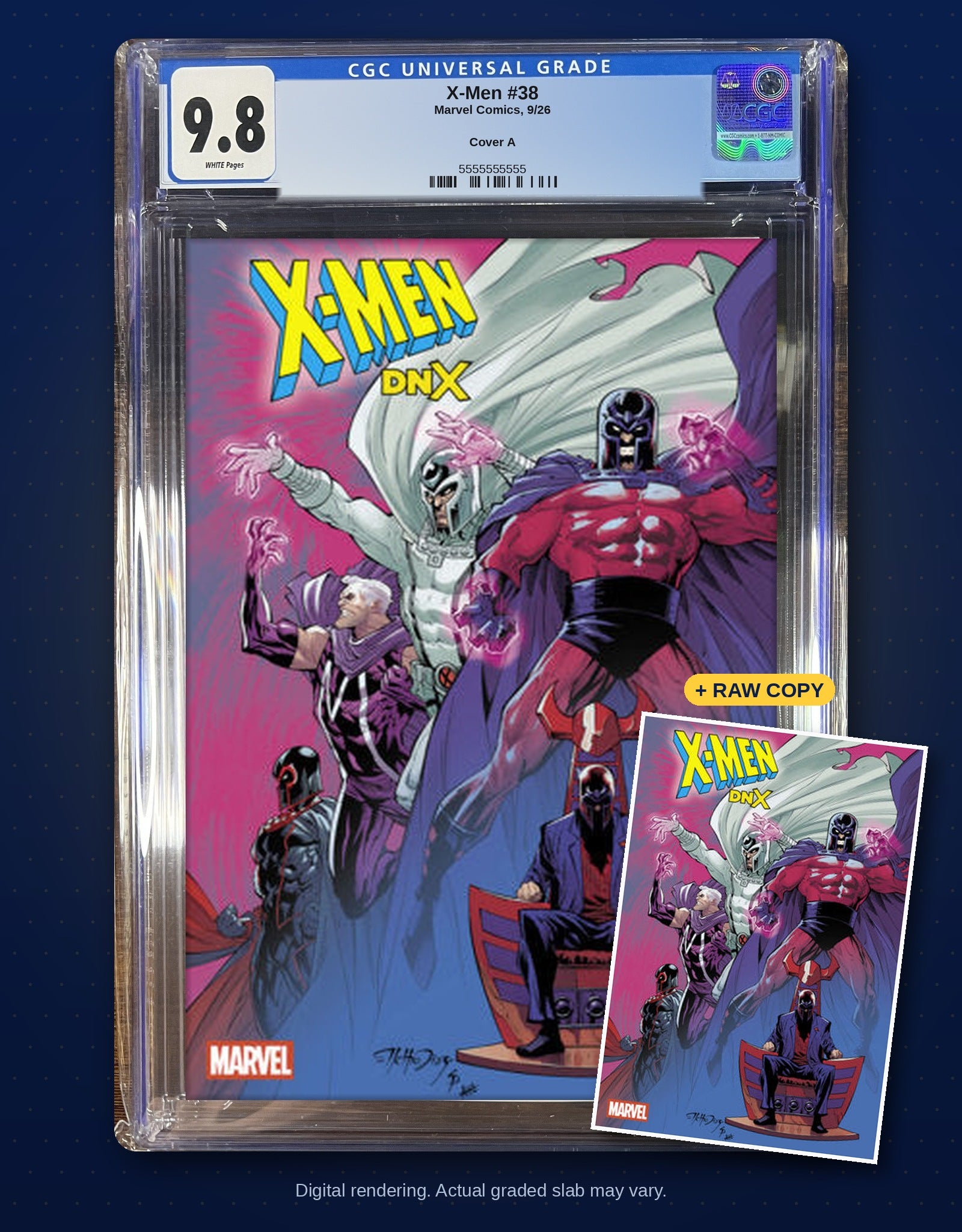 Raw plus CGC 9.8 bundle digital rendering