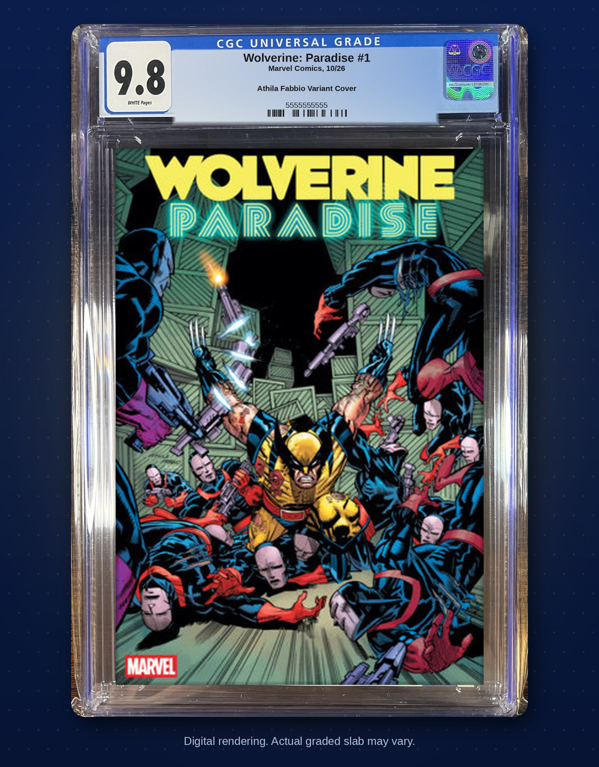 CGC 9.8 slab digital rendering