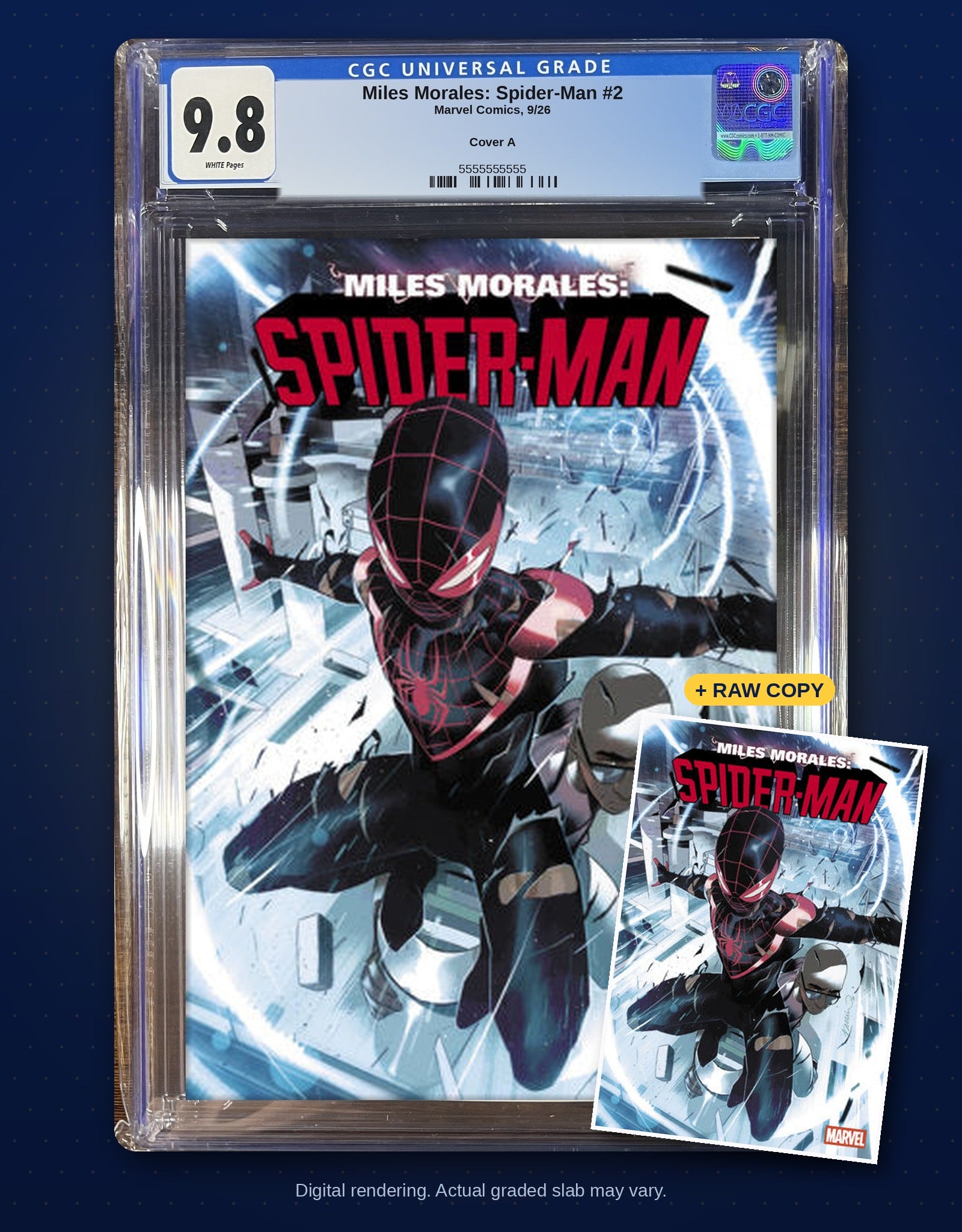 Raw plus CGC 9.8 bundle digital rendering