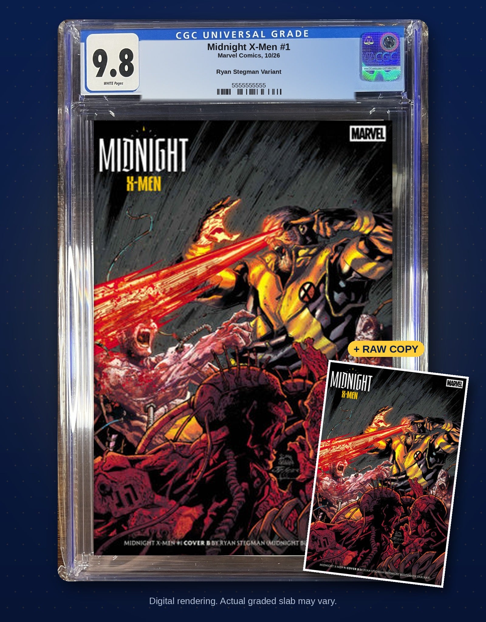 Raw plus CGC 9.8 bundle digital rendering