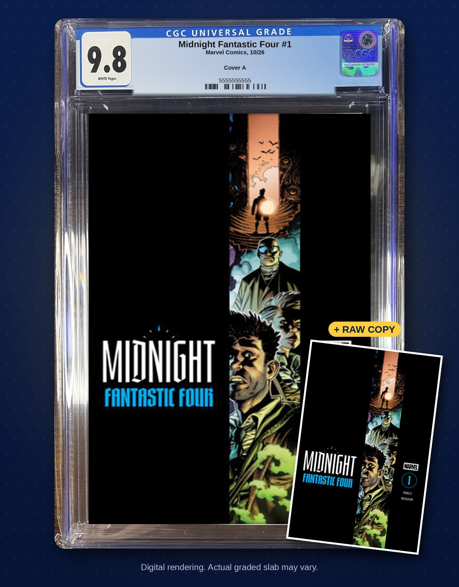 Raw plus CGC 9.8 bundle digital rendering
