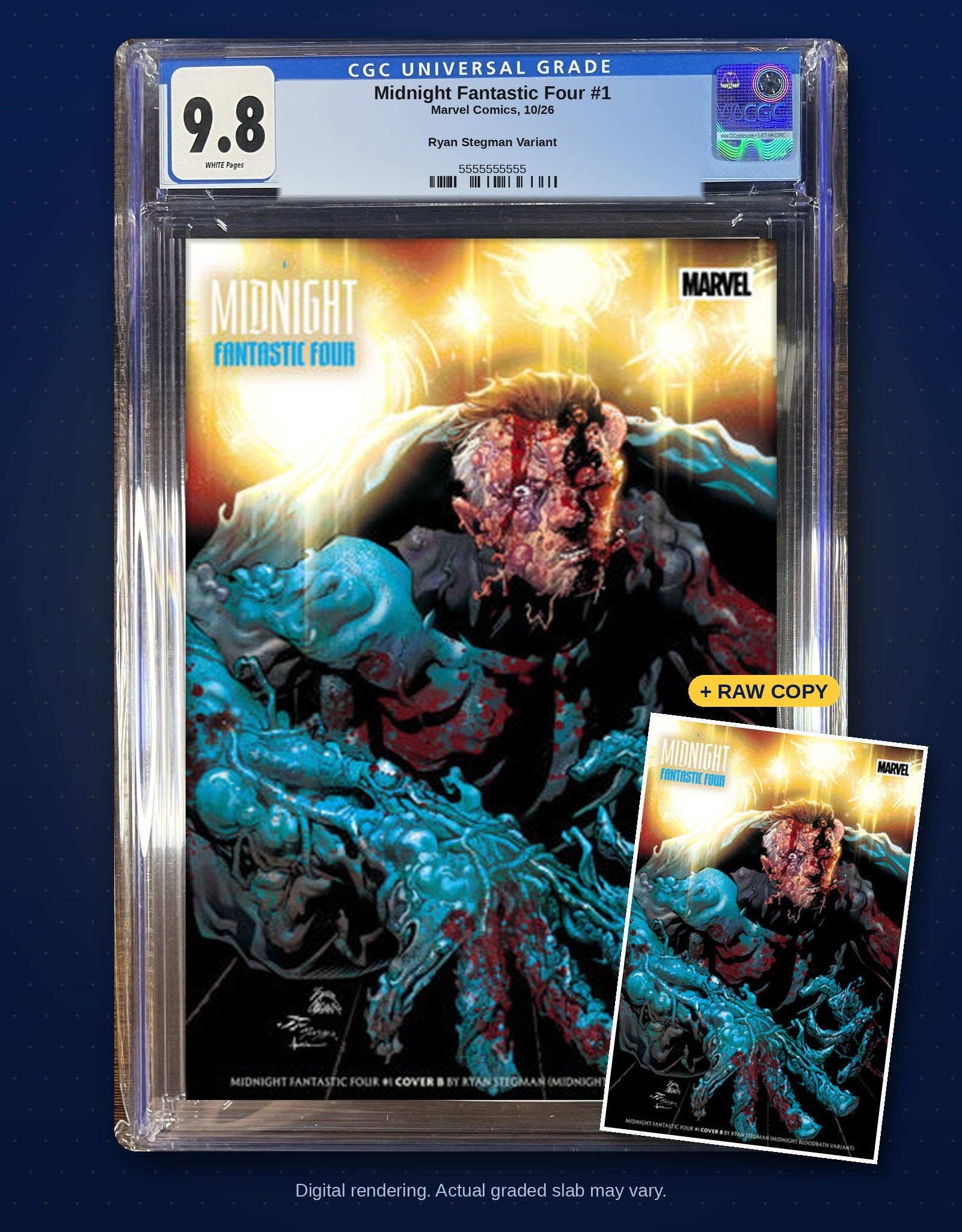 Raw plus CGC 9.8 bundle digital rendering
