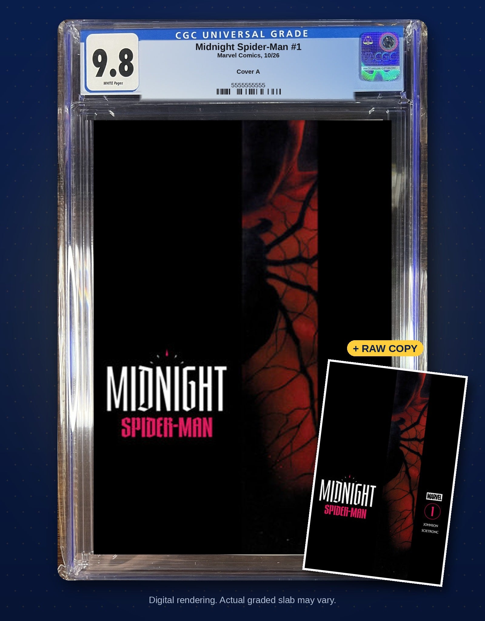 Raw plus CGC 9.8 bundle digital rendering