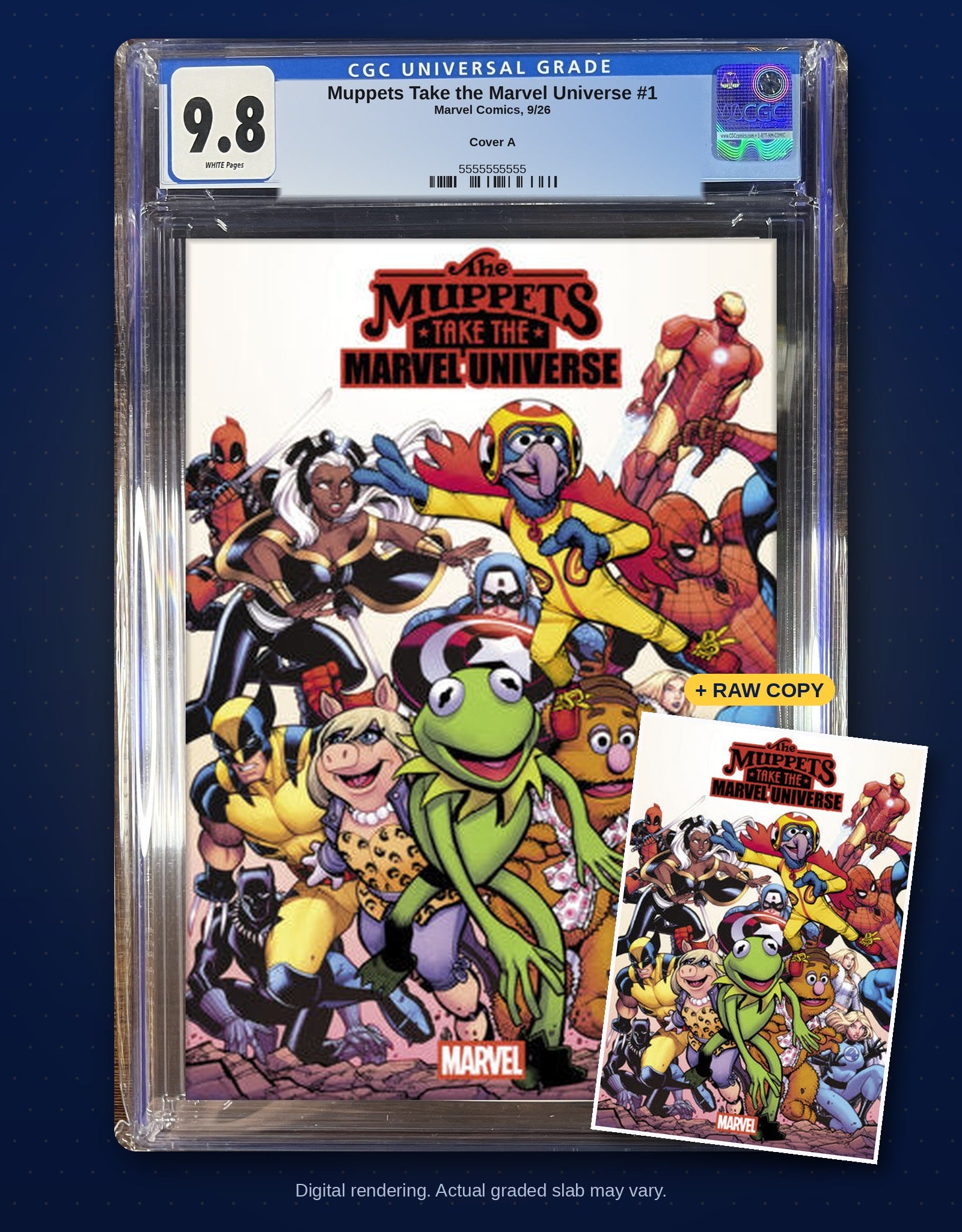 Raw plus CGC 9.8 bundle digital rendering