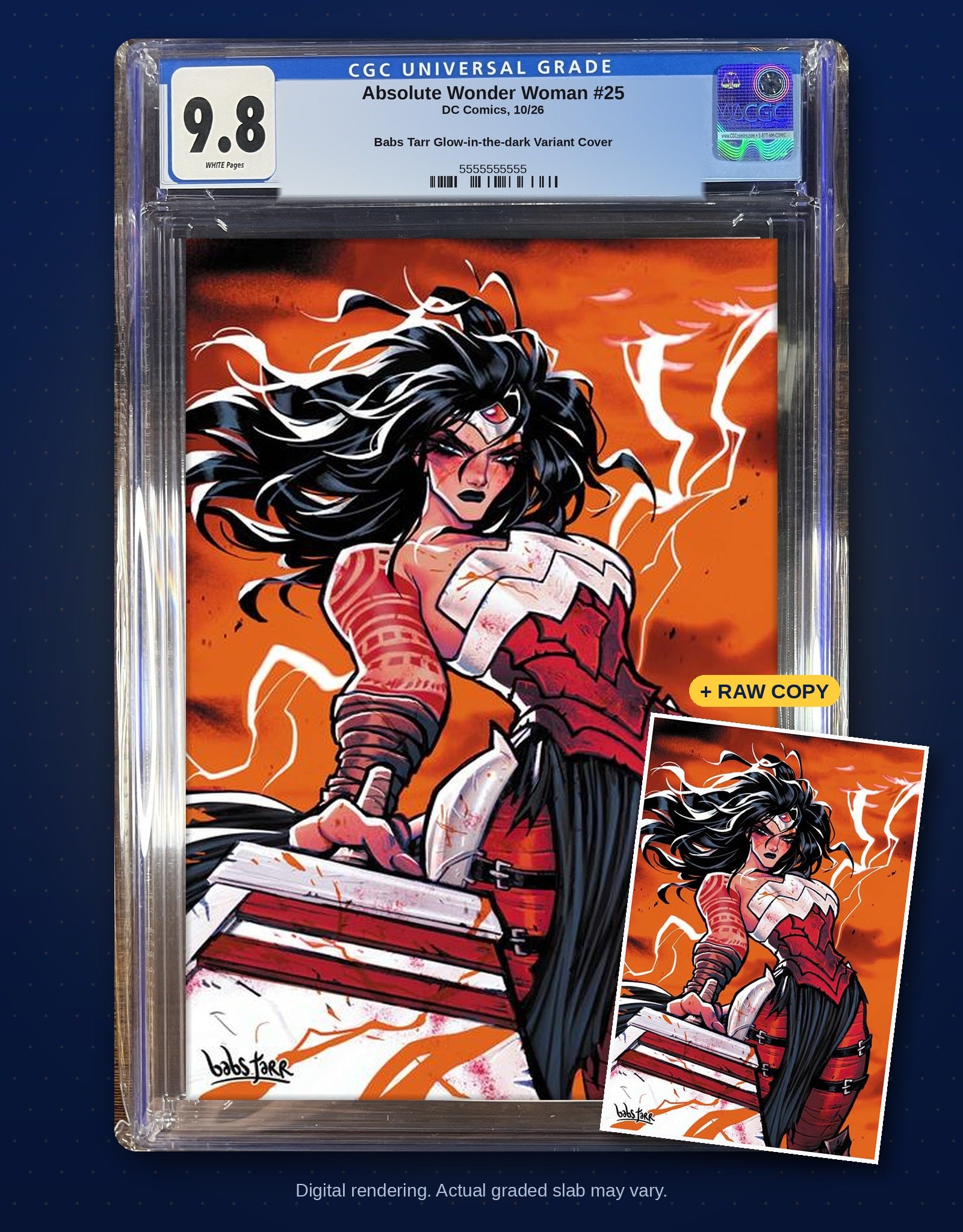 Raw plus CGC 9.8 bundle digital rendering