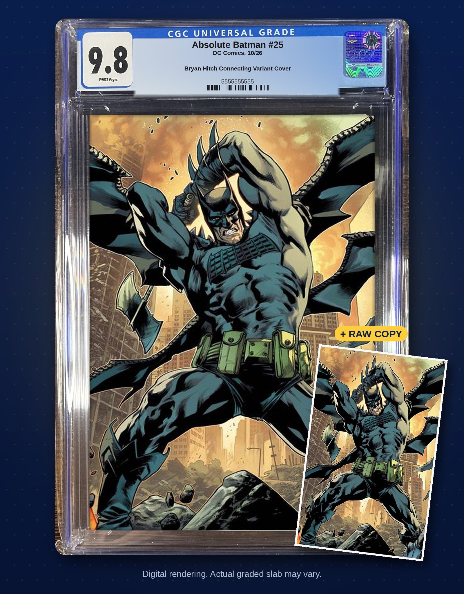Raw plus CGC 9.8 bundle digital rendering