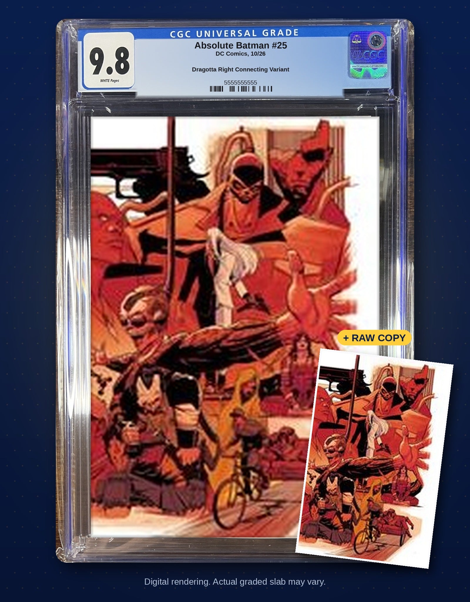 Raw plus CGC 9.8 bundle digital rendering