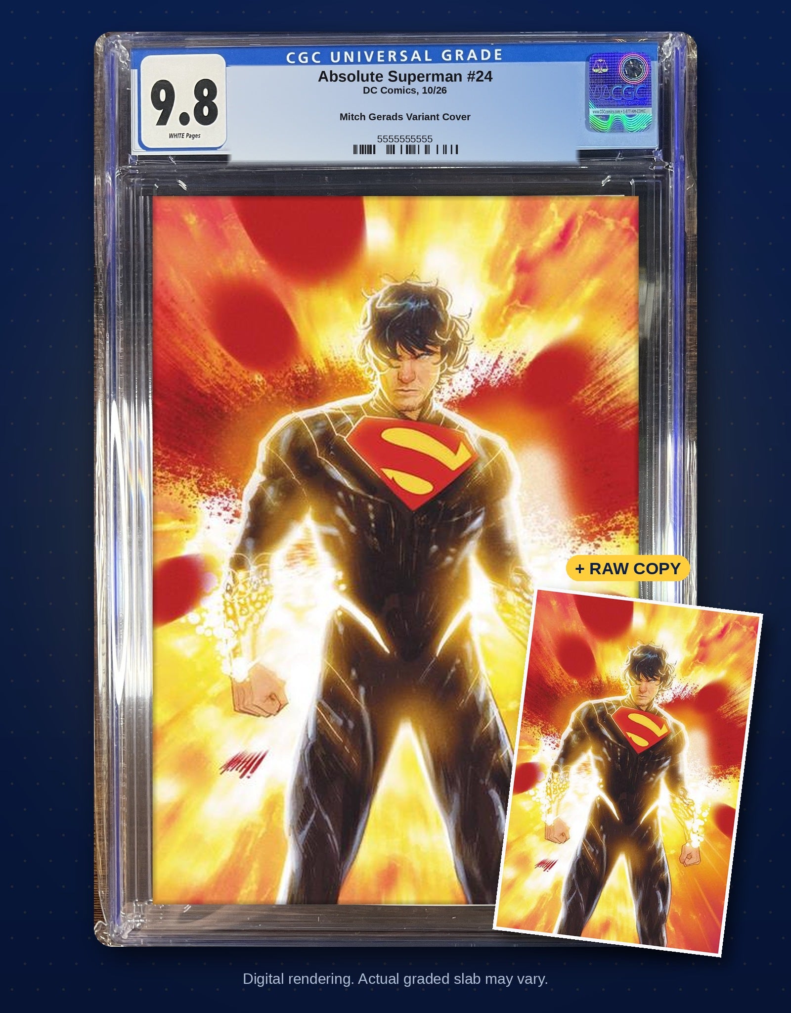 Raw plus CGC 9.8 bundle digital rendering