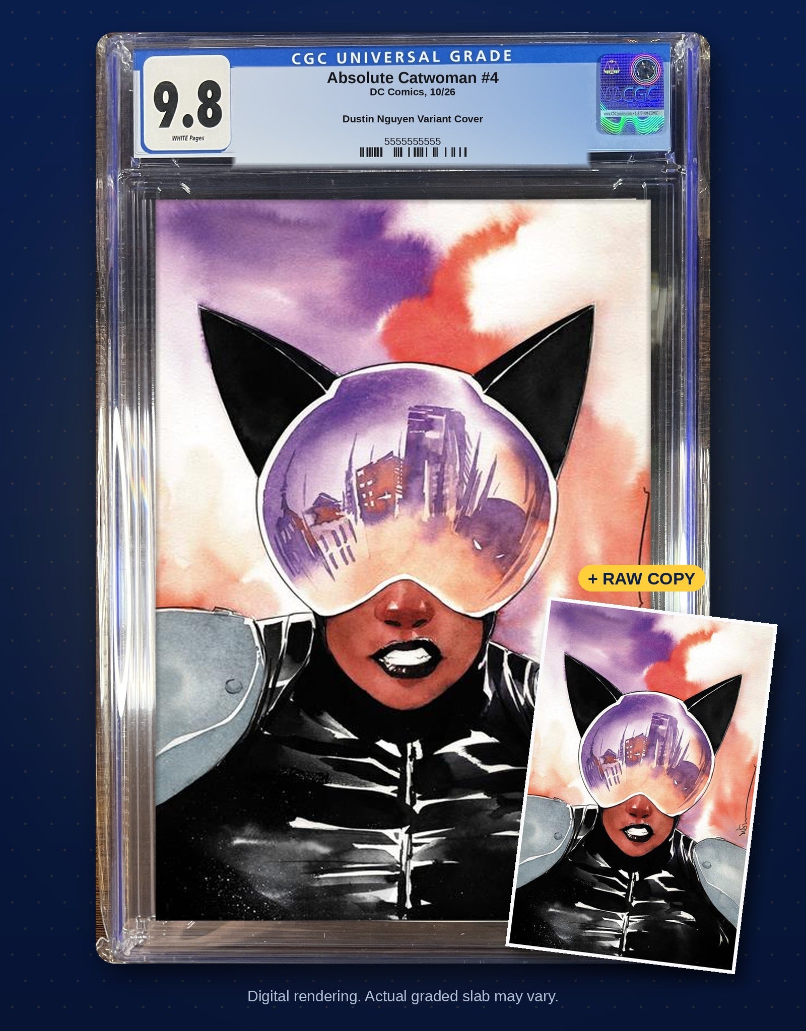 Raw plus CGC 9.8 bundle digital rendering
