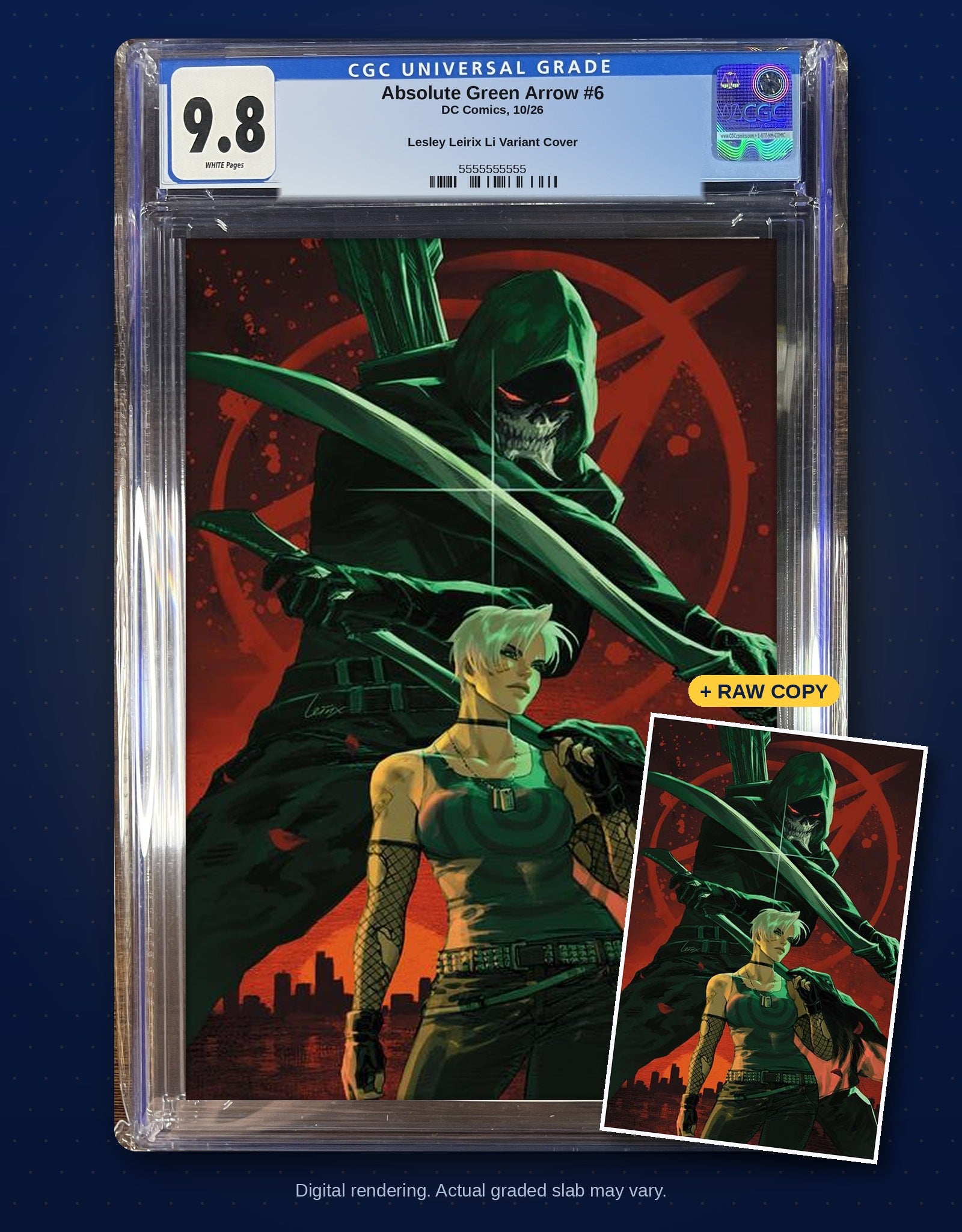 Raw plus CGC 9.8 bundle digital rendering