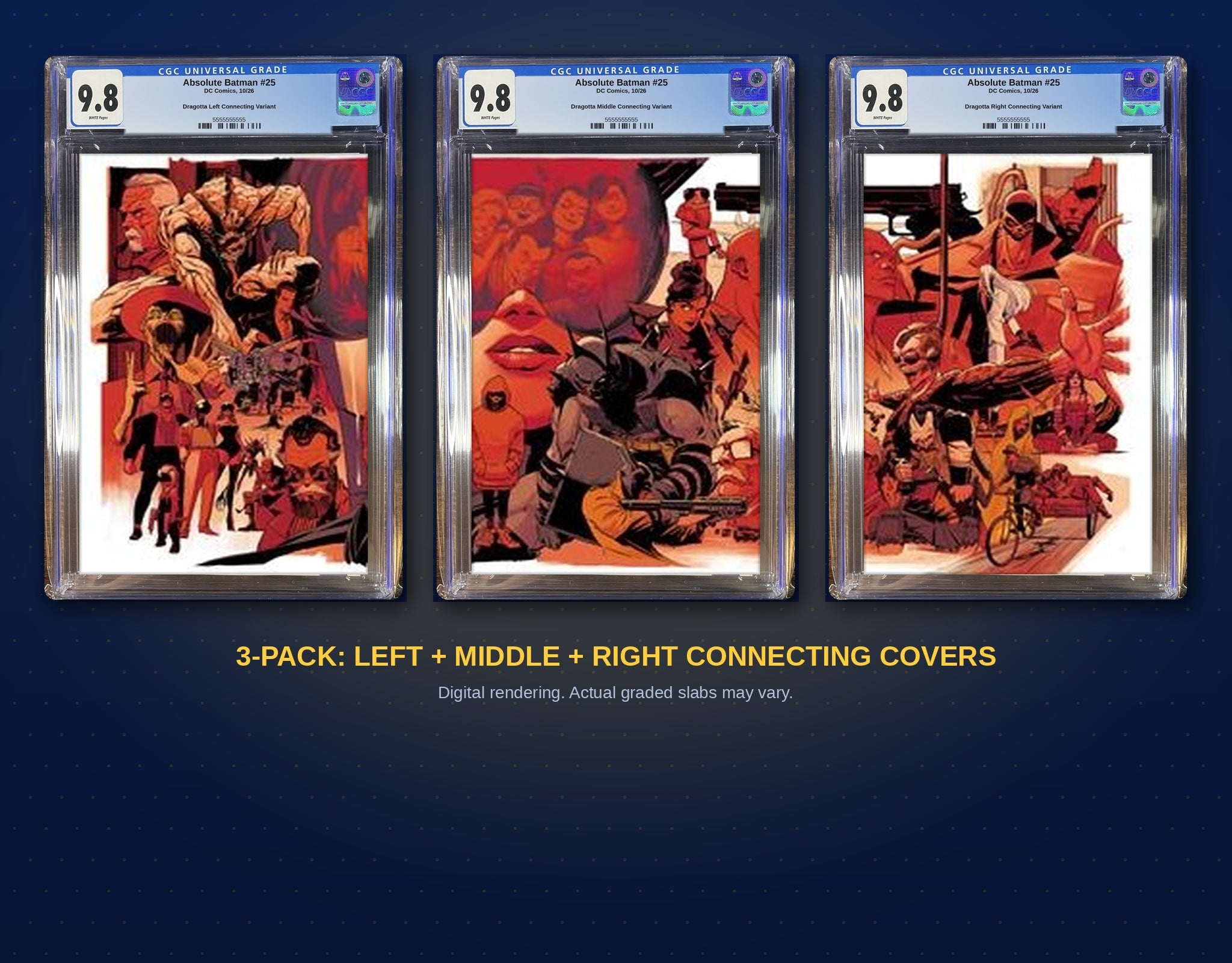 Connecting covers 3-pack slabs digital rendering