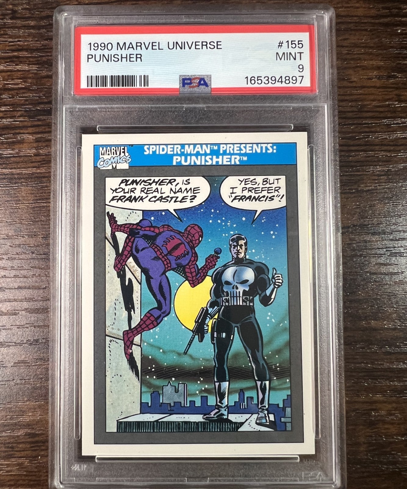 1990 Marvel Universe #155 Punisher Impel PSA 9 Mint