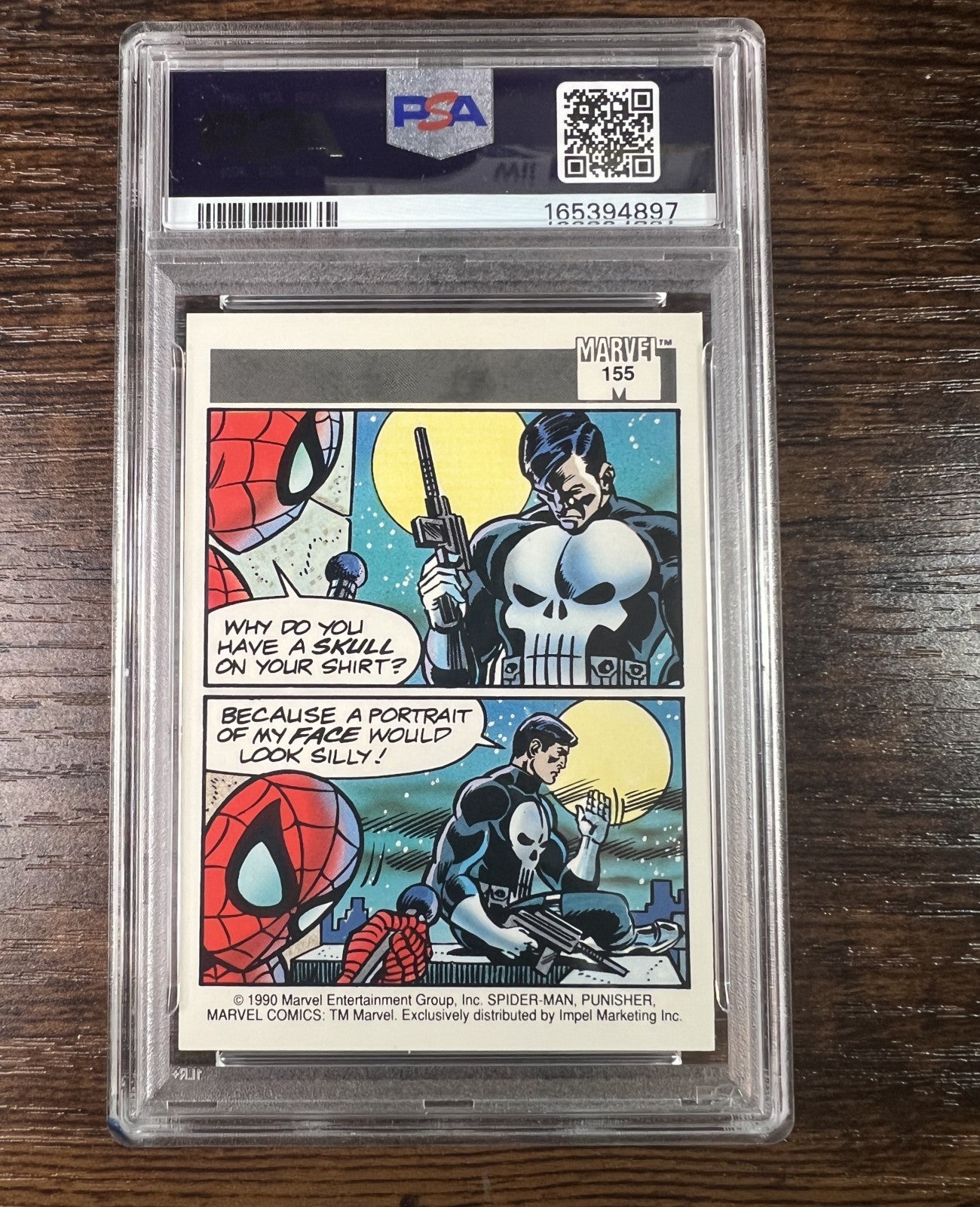 1990 Marvel Universe #155 Punisher Impel PSA 9 Mint