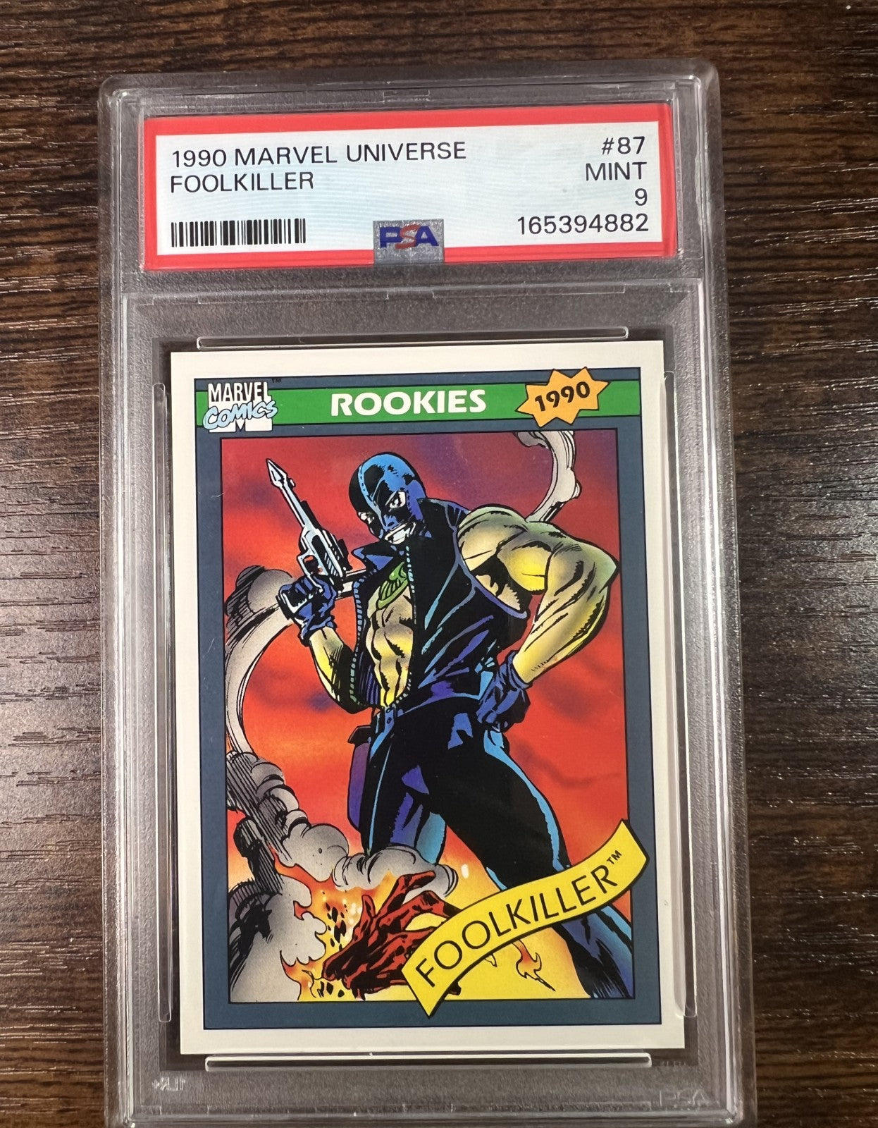 1990 Marvel Universe #87 Foolkiller Rookie Impel PSA 9 Mint