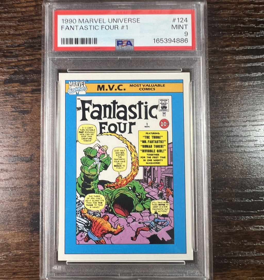 1990 Marvel Universe #124 Fantastic Four 1 MVC Impel PSA 9 Mint