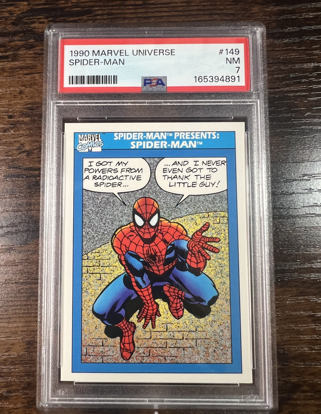 1990 Marvel Universe #149 Spider-Man Impel PSA 7 NM