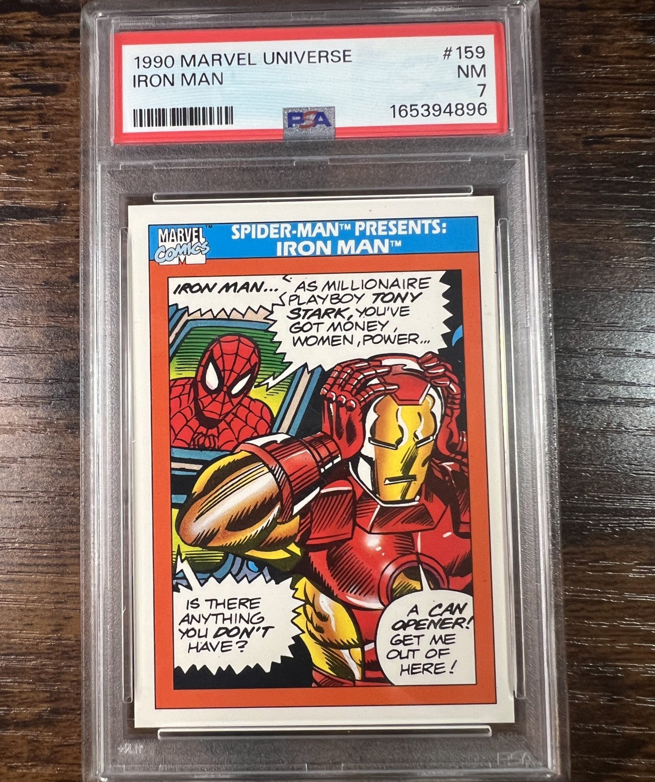 1990 Marvel Universe #159 Iron Man Impel PSA 7 NM