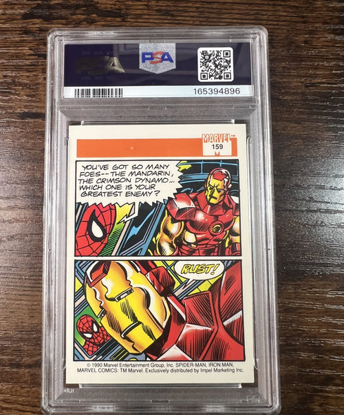 1990 Marvel Universe #159 Iron Man Impel PSA 7 NM