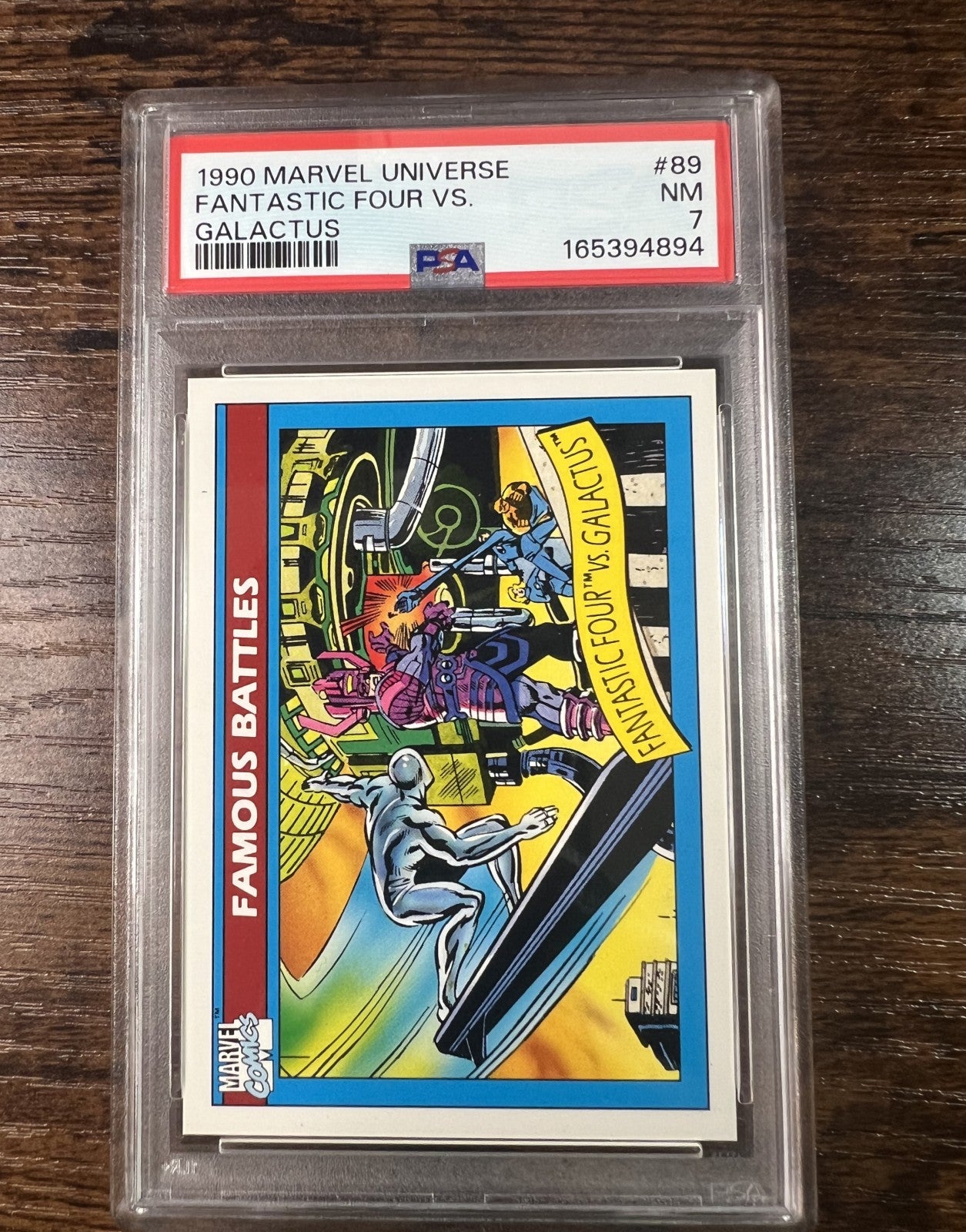 1990 Marvel Universe #89 Fantastic Four vs Galactus Impel PSA 7 NM