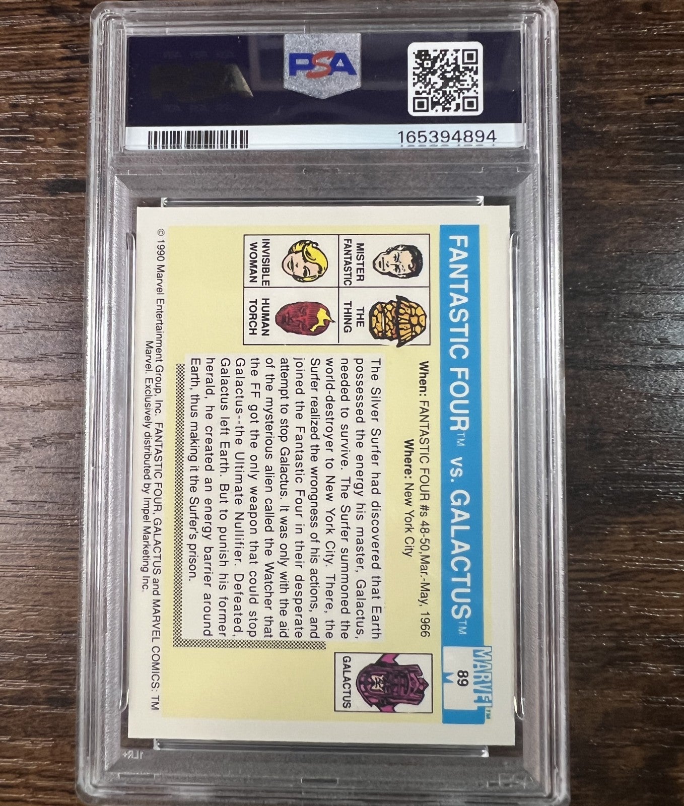 1990 Marvel Universe #89 Fantastic Four vs Galactus Impel PSA 7 NM