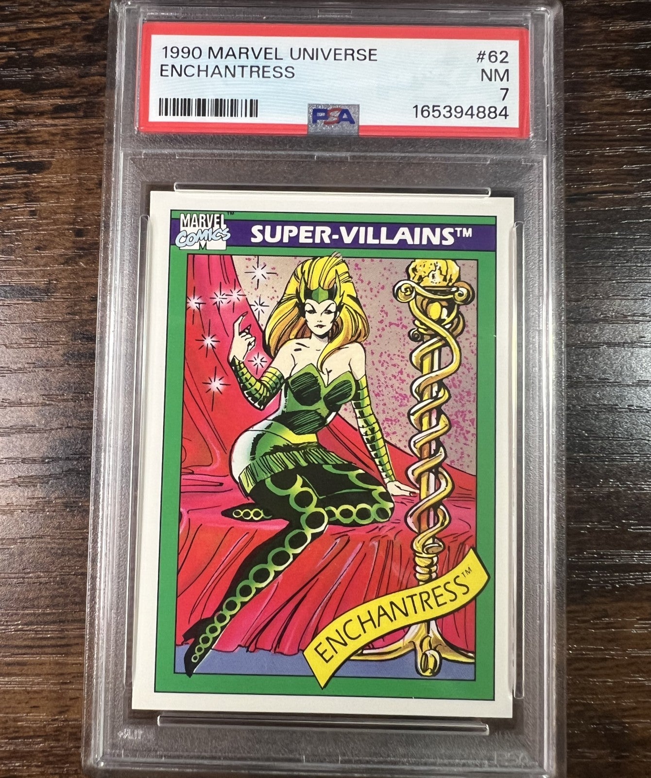1990 Marvel Universe #62 Enchantress Impel PSA 7 NM