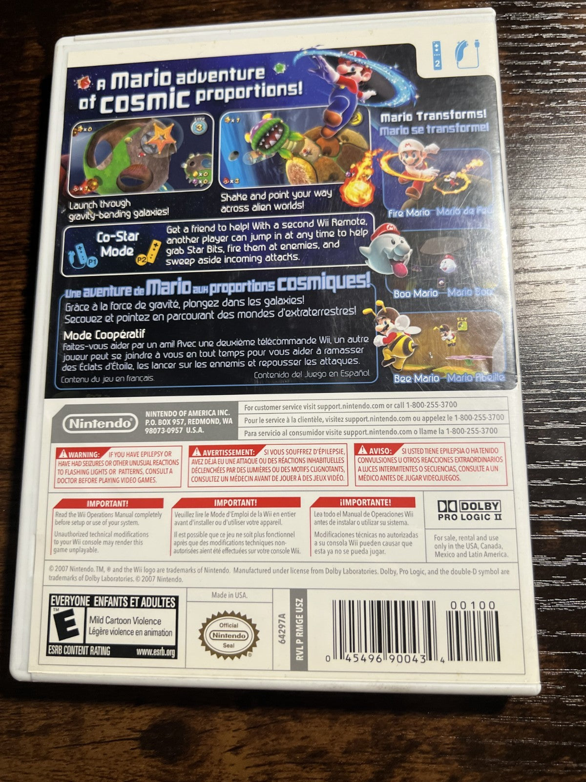 Super Mario Galaxy Nintendo Wii complete in box