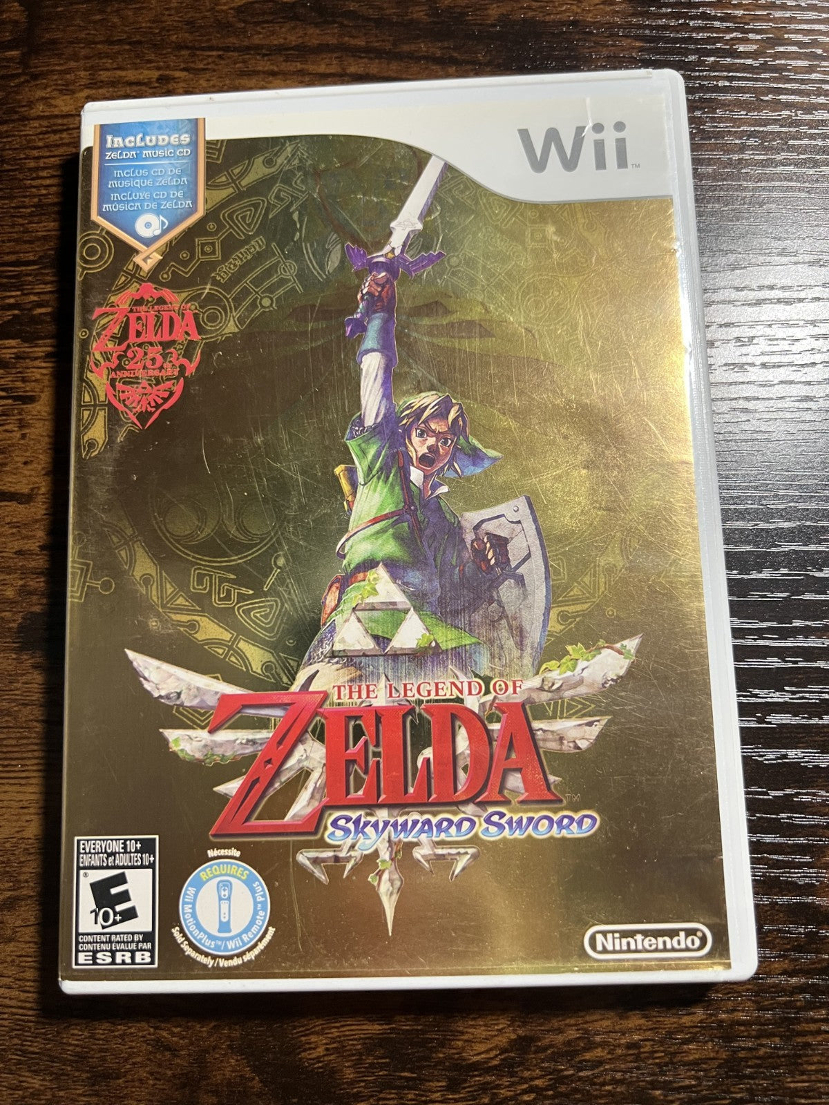 Legend of Zelda Skyward Sword 25th Anniversary Nintendo Wii complete with music CD